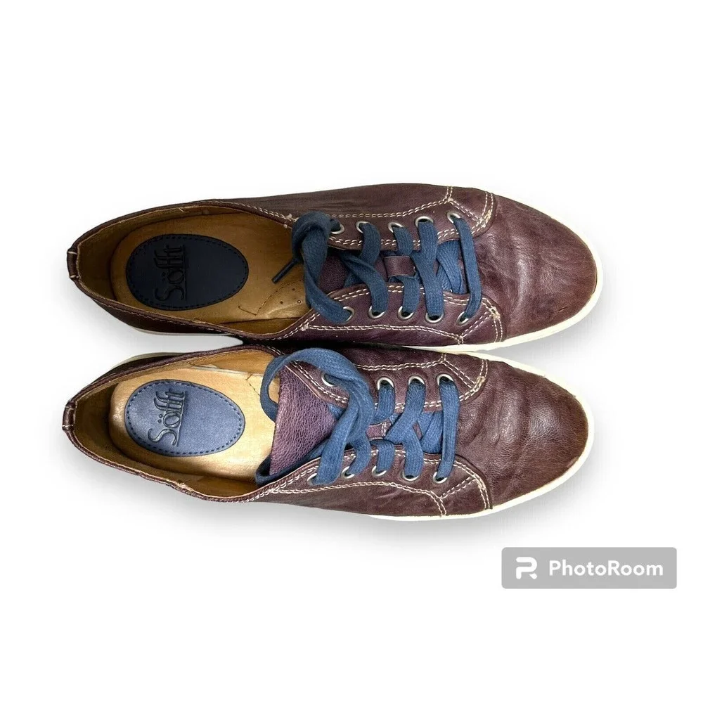 Sofft Pastel purple and blue casual low top leather‎ sneakers size 8 Med 1105107